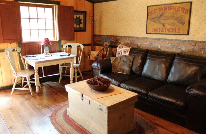 Living room at Inn at Narrows Creek.