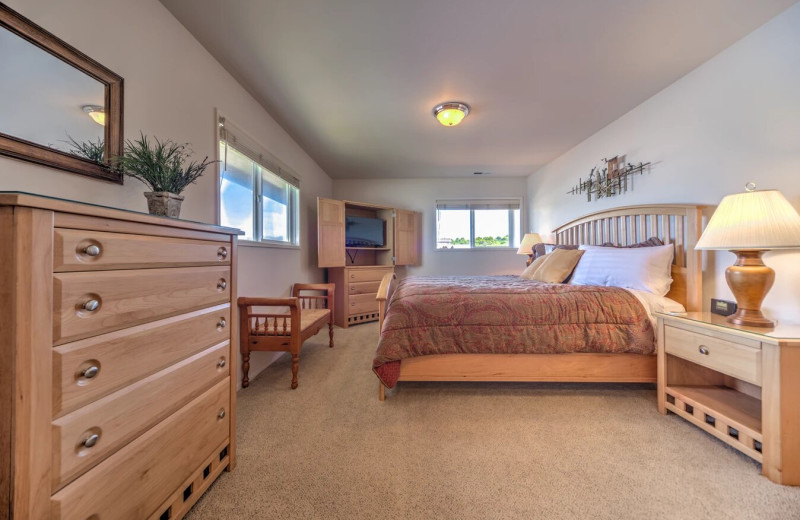 Rental bedroom at Cavalier Beachfront Condominiums.