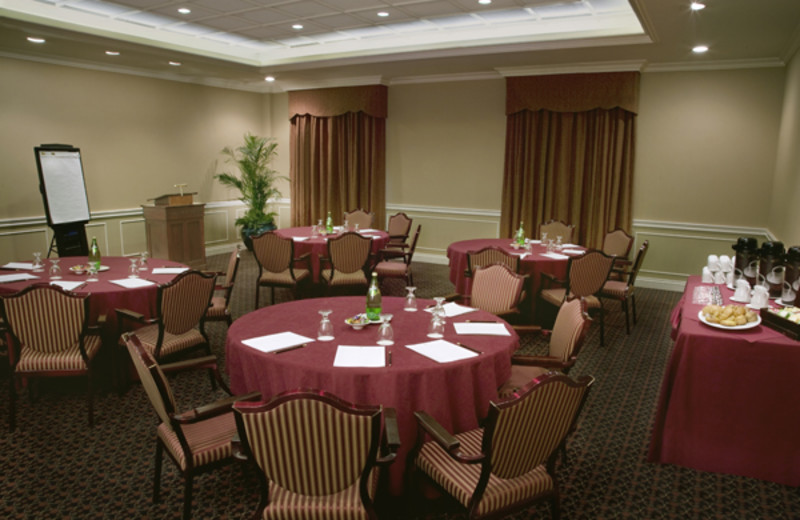 Conference tables at Queen's Landing.