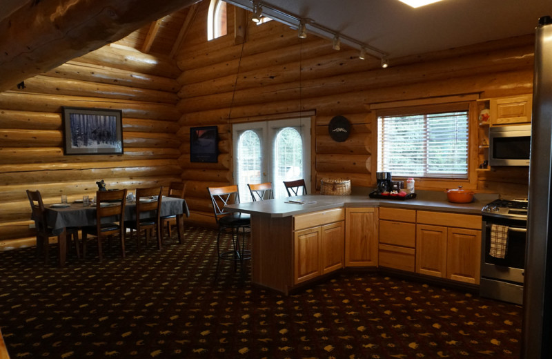 Guest kitchen at Salmon Catcher Lodge.