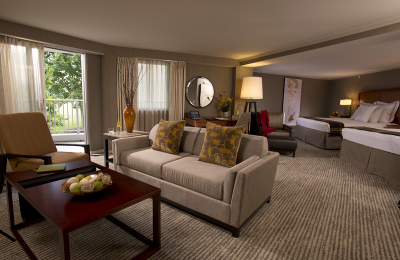 Guest room at Eaglewood Resort & Spa.