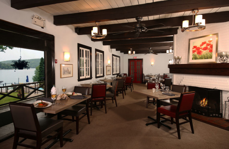 Dining at Sir Sam's Inn and WaterSpa.