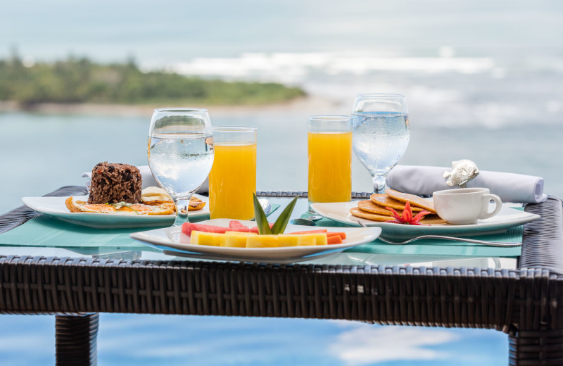 Dining at El Castillo Boutique Luxury Hotel.