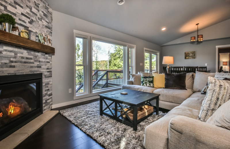 Rental living room at Hiller Vacation Homes.