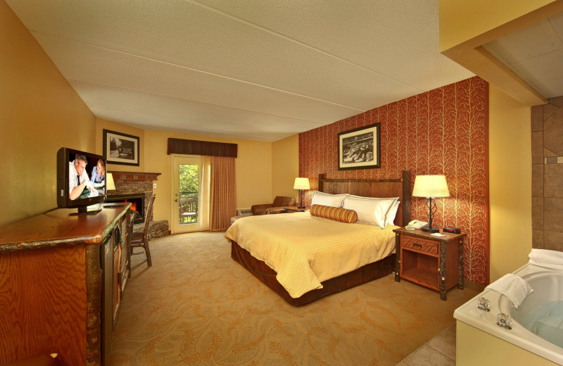 Guest room at Old Creek Lodge.