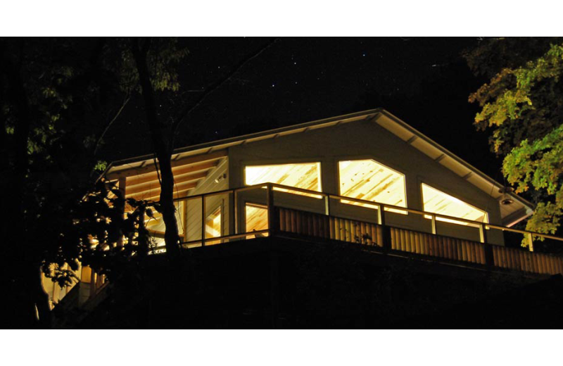 Cabin exterior at Beaver Lakefront Cabins.