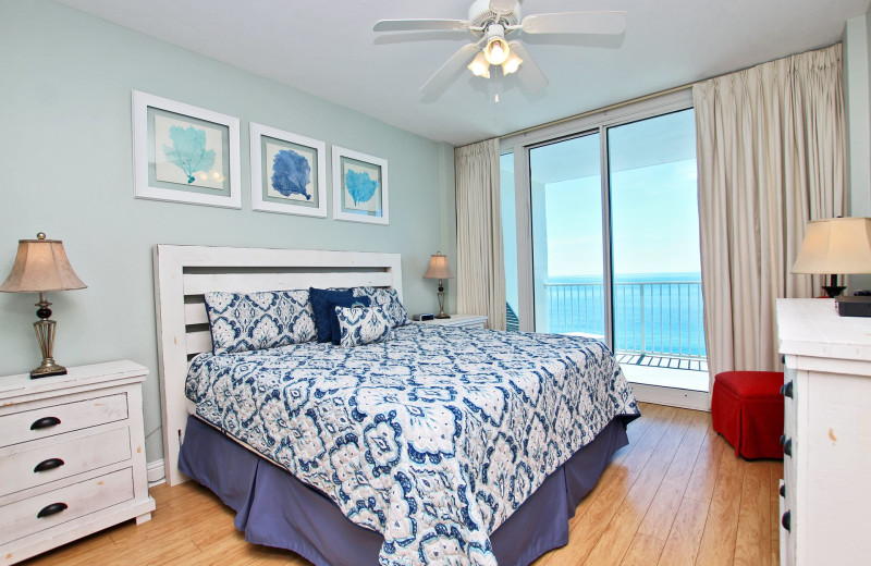 Rental bedroom at Paradise Gulf Properties.