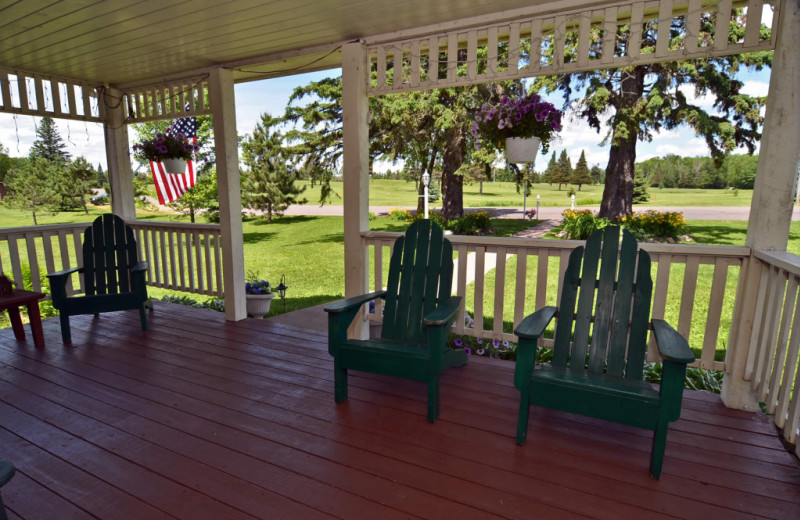 Porch at Barker Lake Lodge.