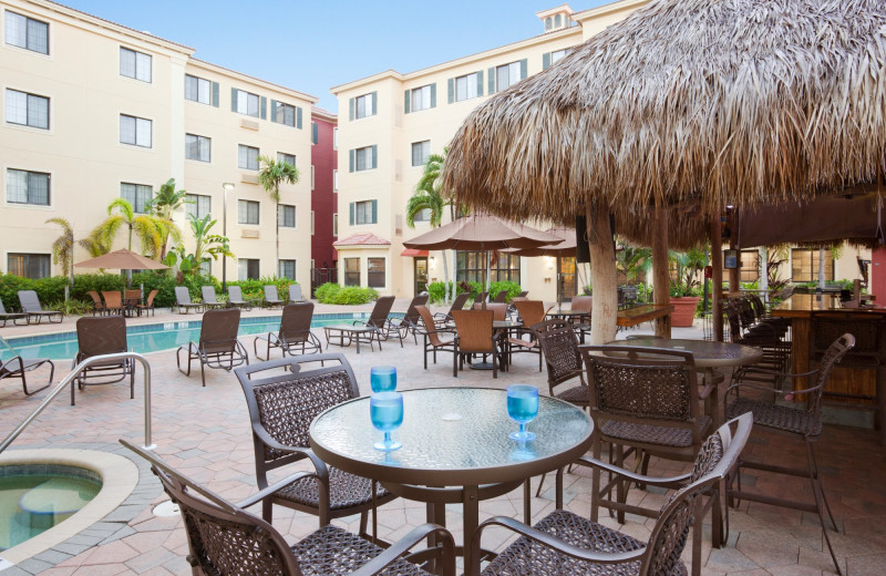 Patio at Staybridge Suites Naples-Gulf Coast.