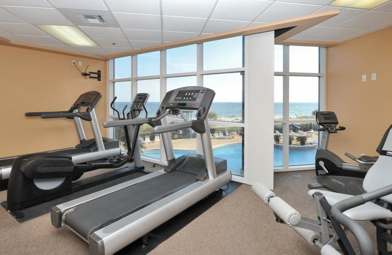 Fitness room at Palacio Perdido Key.