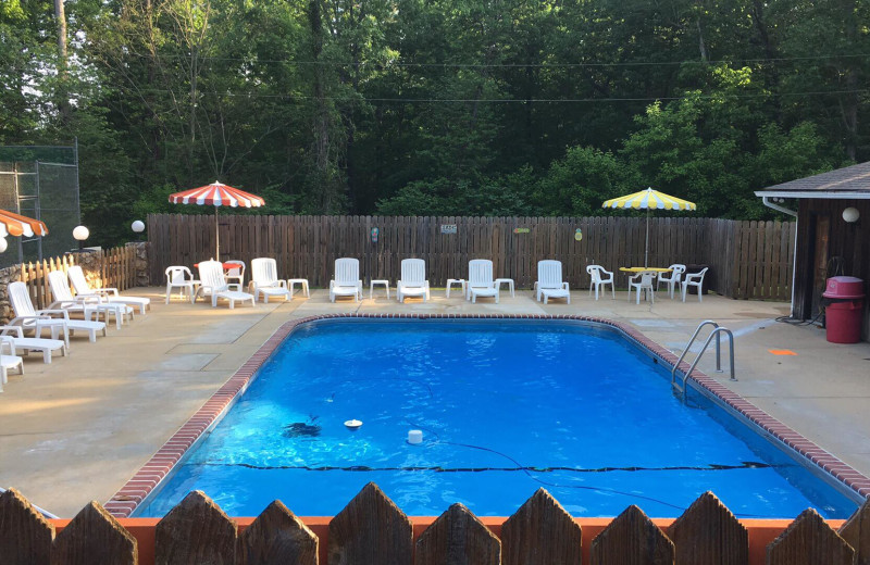 Outdoor pool at Sunset Point Resort.