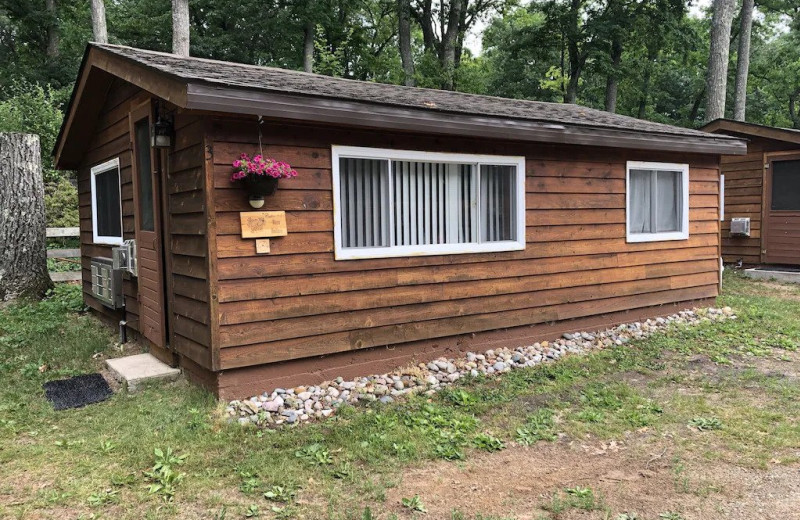 Cabin exterior at Lake Cabins Resort.