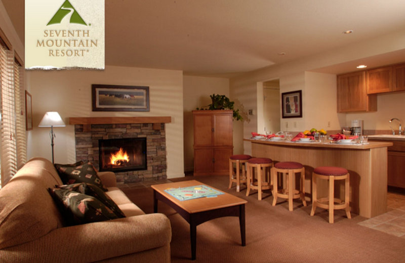 Condo Living Room at Seventh Mountain Resort 