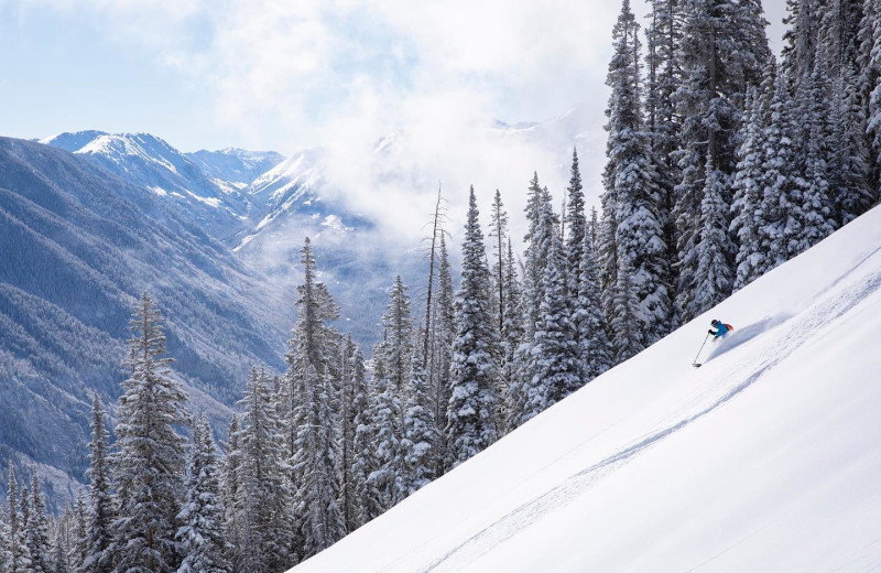 Skiing at Limelight Hotel.