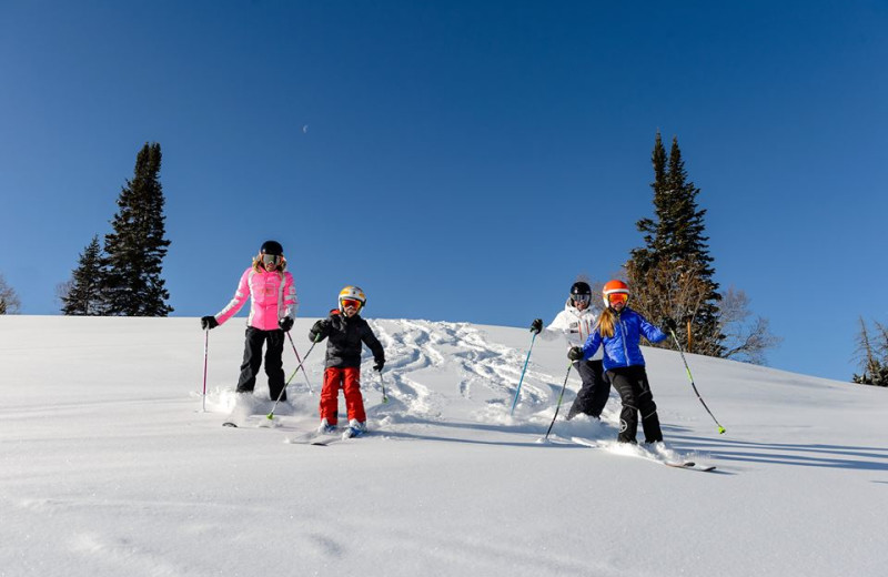 Family skiing at East West Resorts Beaver Creek.