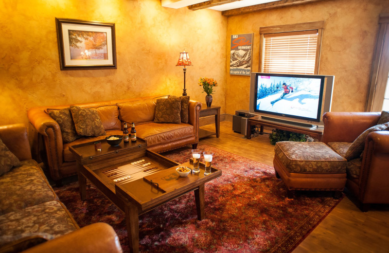 Guest living room at Stowe Meadows.