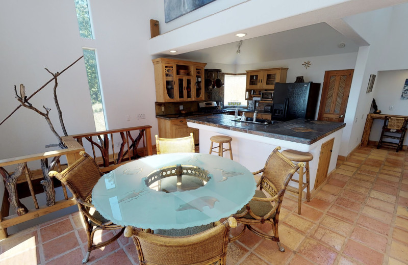 Rental kitchen at Irish Beach Vacation Rentals.