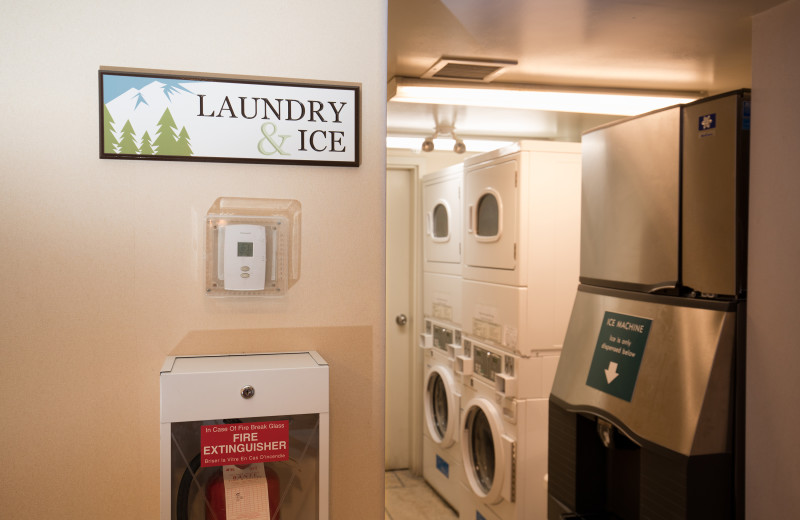 Laundry room at Hidden Ridge Resort.