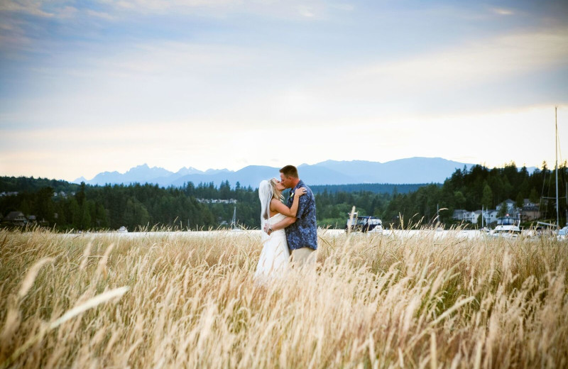 Wedding couple at The Resort At Port Ludlow.