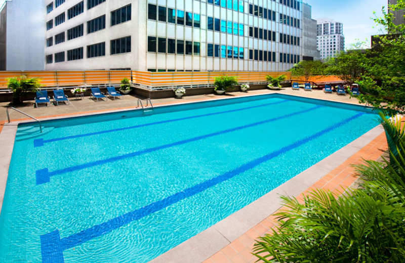 Pool view at Hotel Omni Mont-Royal.