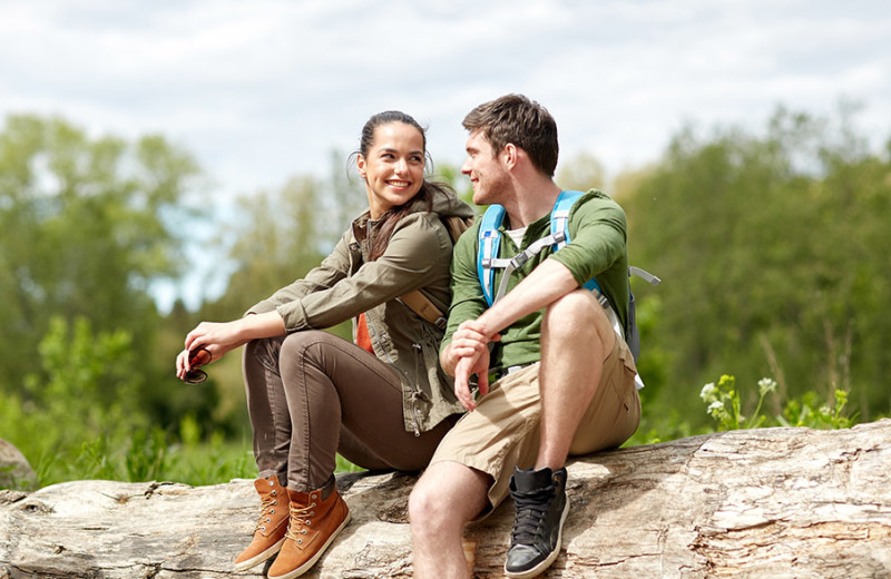 Couple hiking at Western NC Luxury Cabin NC