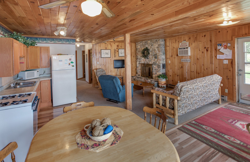 Cabin interior at Twin Springs Resort.