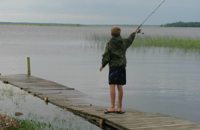 Fishing at Harris Hill Resort.