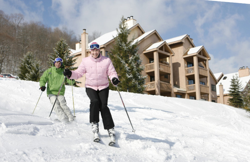 Skiing at Holiday Valley Resort.