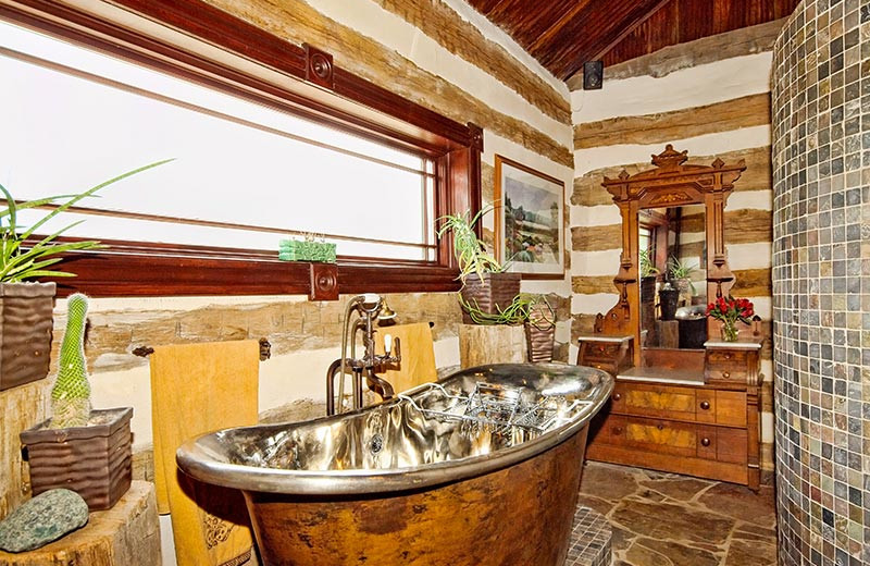 Rental bathroom at Hill Country Premier Lodging.