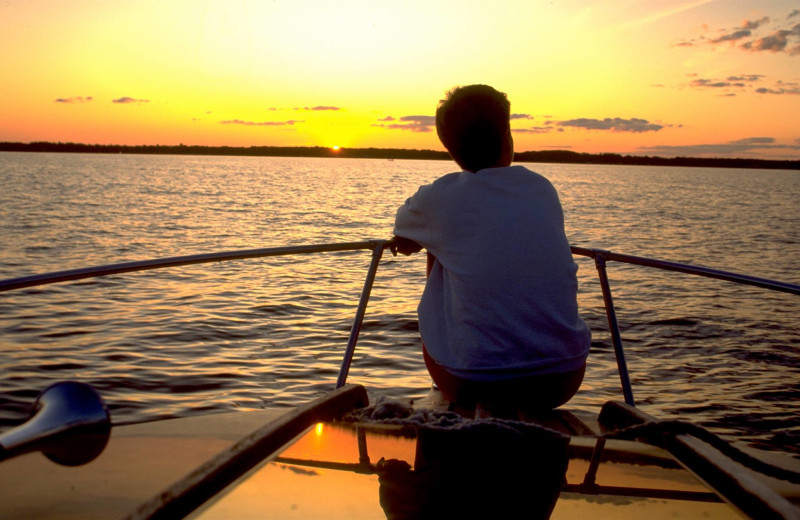 Boating at Balsam Resort.

