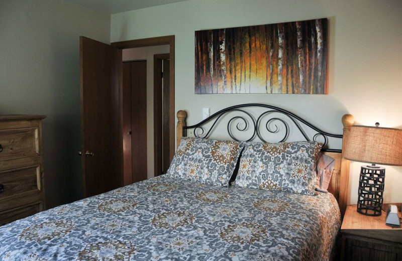 Rental bedroom at No Moosin' Around Lodging Services.