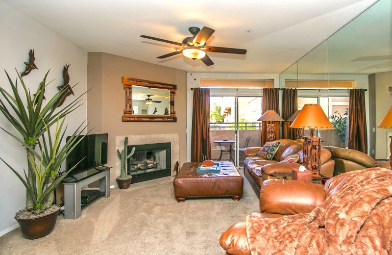 Rental living room at Vacation Condos At Tapatio.