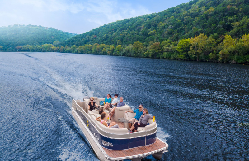 Pontoon rides at Lake Austin Spa Resort.