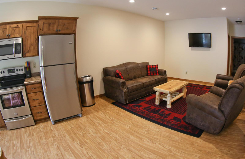 Guest room at East Silent Lake Resort.