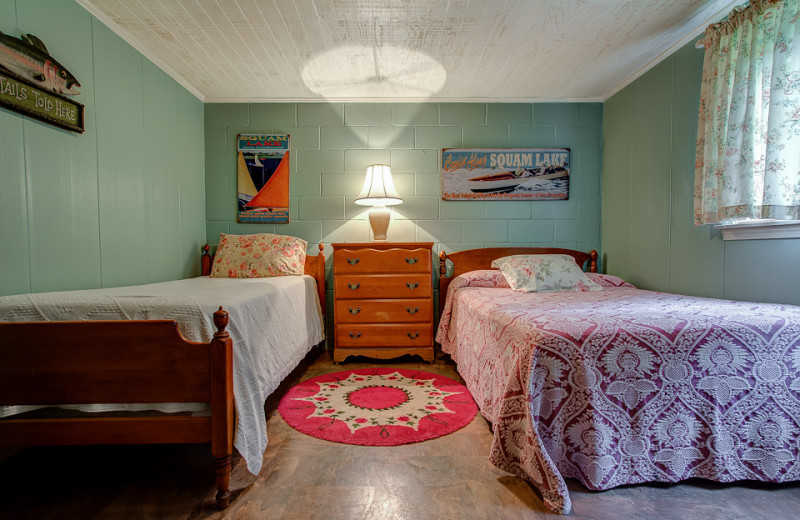 Cottage bedroom at Cottage Place on Squam Lake.