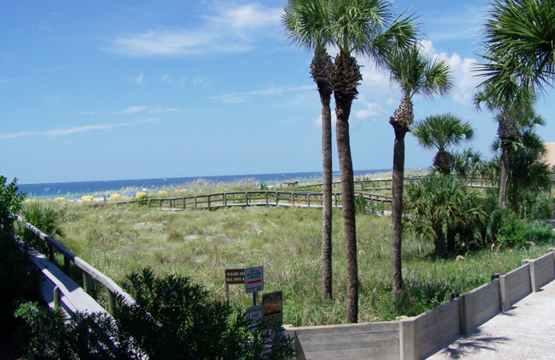 Beach view at Gulf Strand Resort.