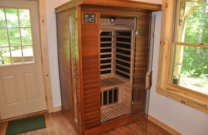 Cabin sauna at Great Smokys Cabin Rentals.