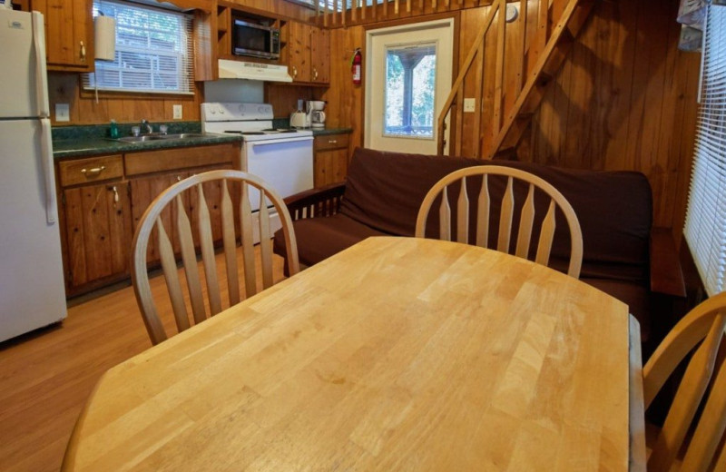 Cabin kitchen at MarVal Resort.