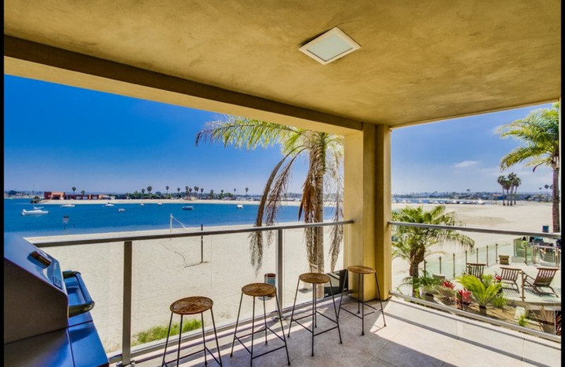 Rental deck at Surf Style Vacation Homes.