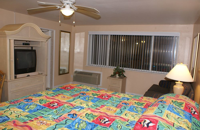 Guest room at Daytona Shores Inn and Suites.