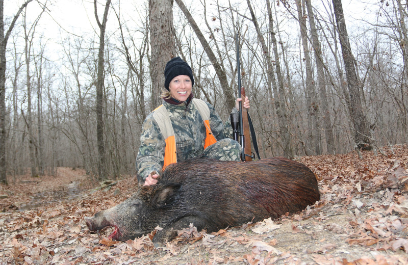 Boar hunting at Caryonah Hunting Lodge.