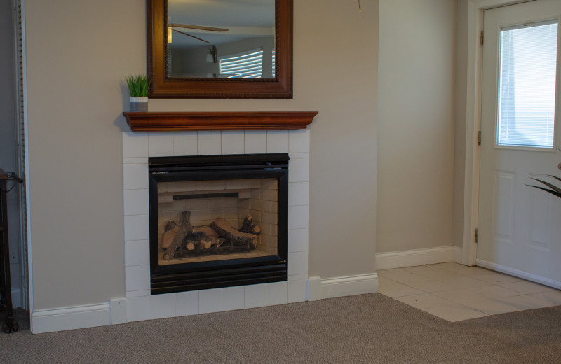 Fireplace at Mark III Inn.