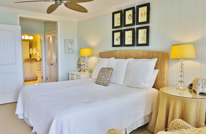 Rental bedroom at Palm Island Resort.