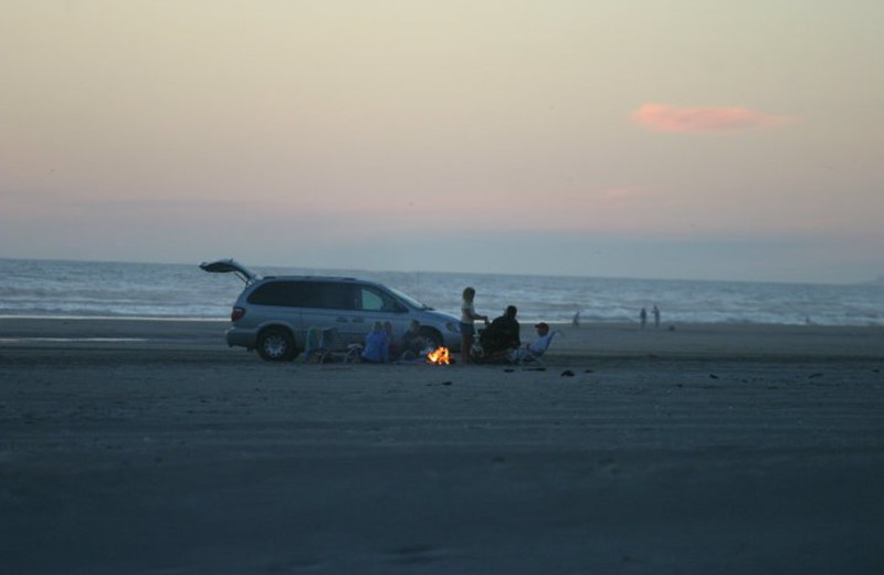 Campfire along the beach at Gearhart by the Sea.