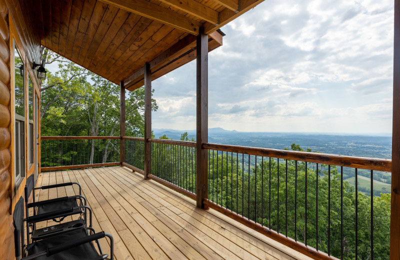 Deck at American Patriot Getaways - 4 States View.