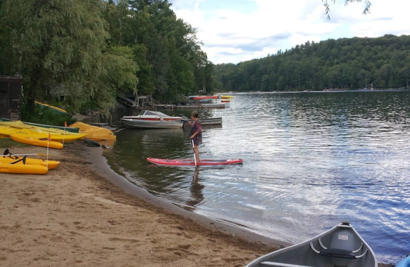 The beach at Ogopogo Resort.