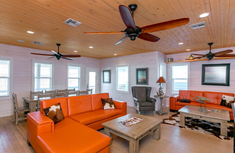 Rental living room at Silver Sands Realty.