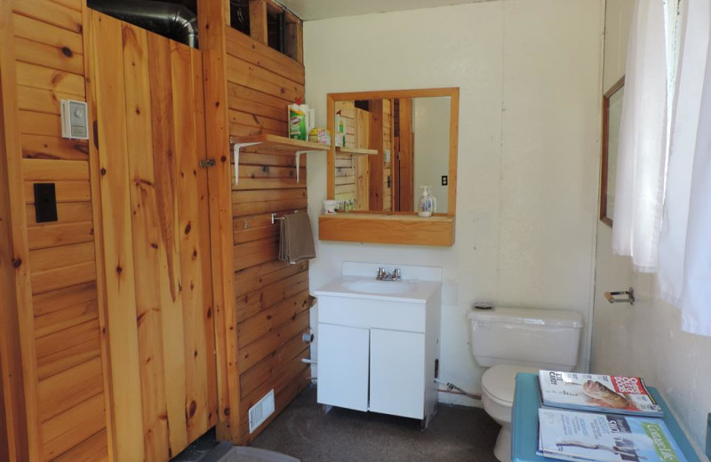 Campground bathroom at Owls Nest Lodge.