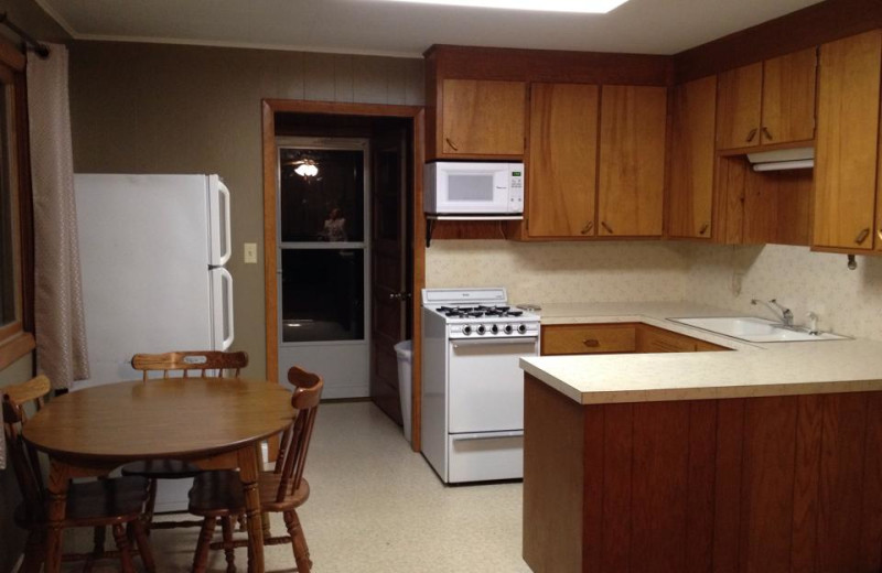 Cabin kitchen at In-We-Go Resort 