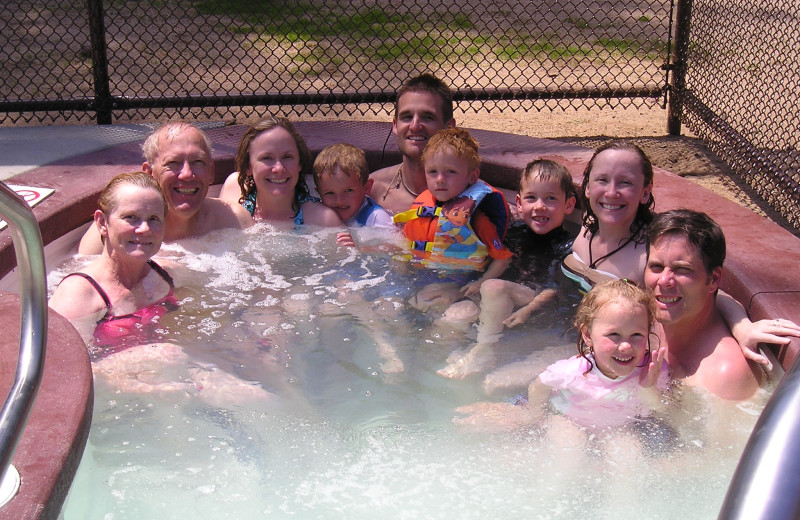 Hot tub fun at Niemeyer's Rugged River Resort.